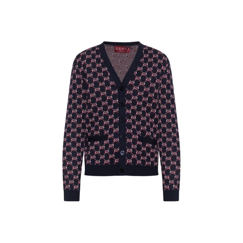 GUCCI Monogrammed Button Up Cardigan-0