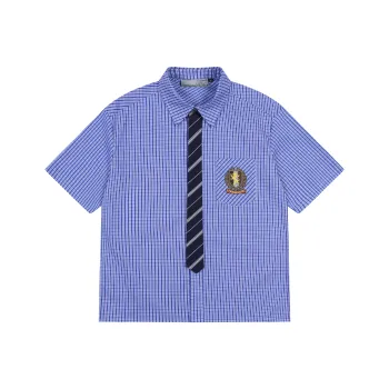 HARSH AND CRUEL Shirt Unisex Blue Plaid