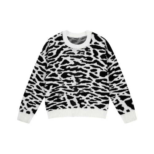 Nomt x 69CC LIANMINGKUAN Sweater Unisex Black And White Zebra Print