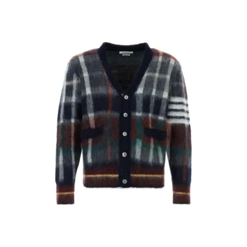 THOM BROWNE Checkered Button Up Cardigan