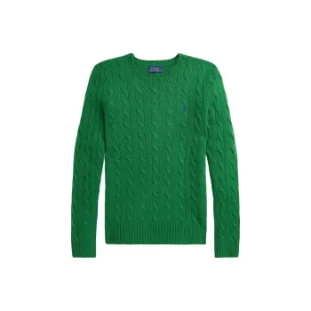 Ralph Lauren Cable Wool And Cashmere Crew Neck Sweater Sweater Men's Green