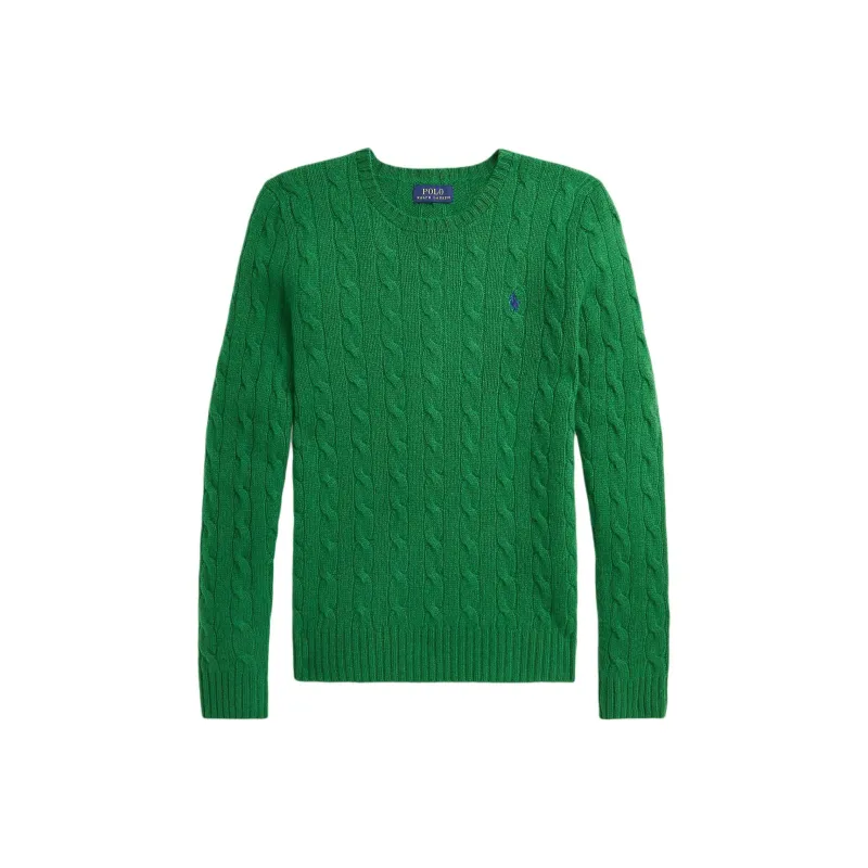 Ralph Lauren Cable Wool And Cashmere Crew Neck Sweater Sweater Men's Green-0