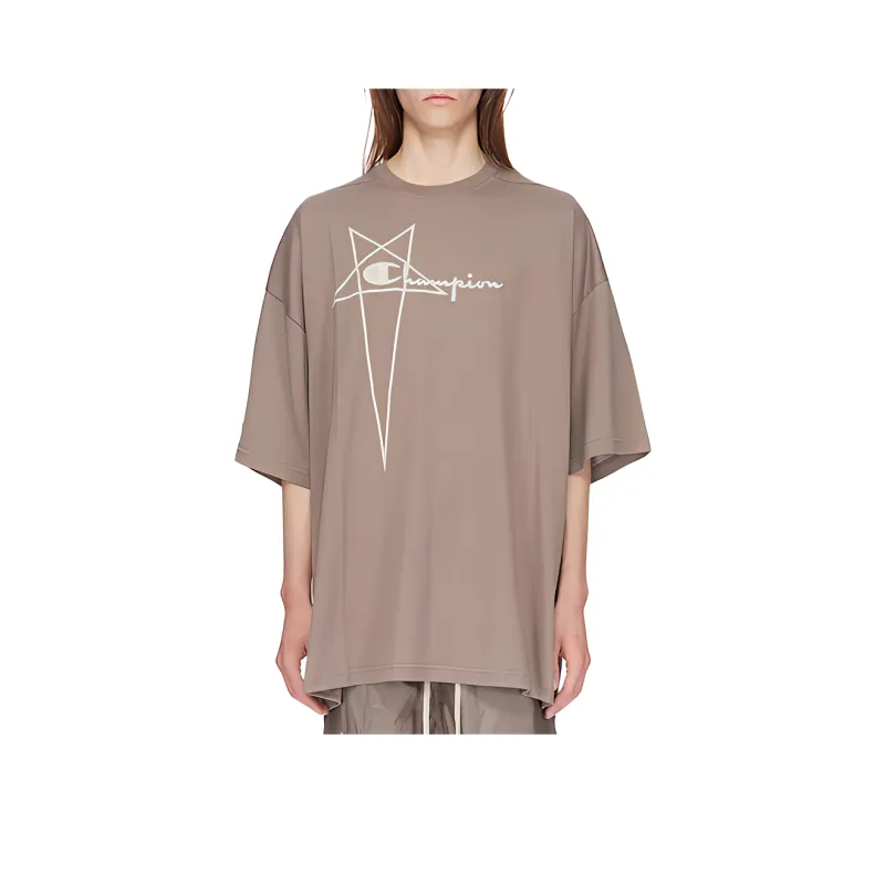 Champion X RICK OWENS Champion Co branded Edition T Shirts Men Brown-0