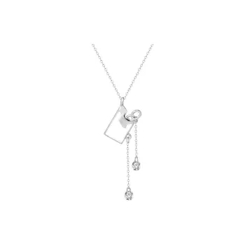 UTD S999 Fine Silver With Zircon Necklaces Unisex