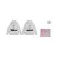 2 Pack (White Heather Gray Heart Transmitter+White Heather Gray Heart Receiver)