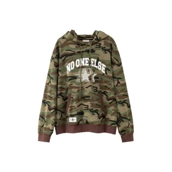 NO ONE ELSE Sweatshirt Unisex Green Camouflage