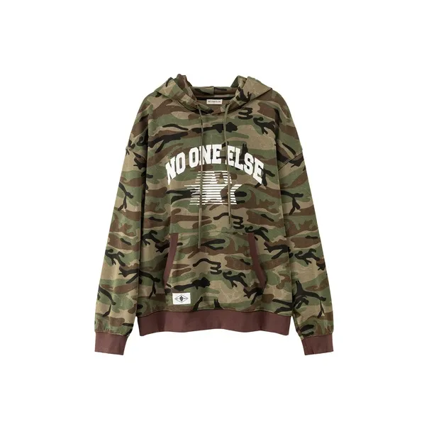 NO ONE ELSE Sweatshirt Unisex Green Camouflage-0