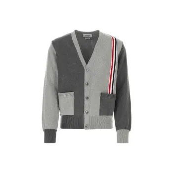 THOM BROWNE Funmix V Neck Long Sleeved Cardigan