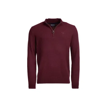 BARBOUR Barbour Tisbury Half Zip Sweater Sweater Men's Red