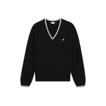 CELINE Triomphe V Neck Sweater