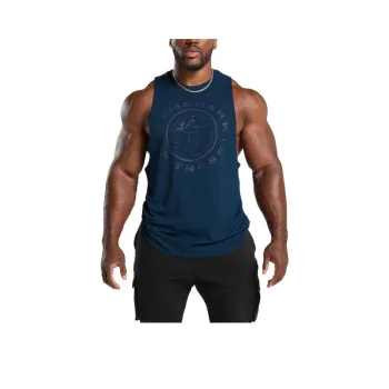 GYMSHARK LEGACY DROP ARM TANK Tank Tops Men's Marine