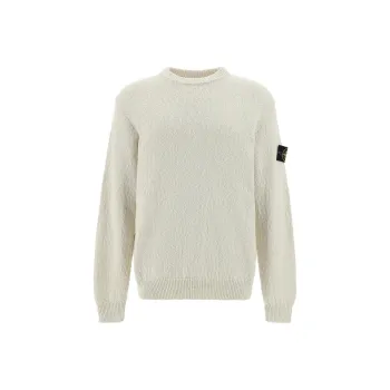 STONE ISLAND Compass Badge Textured Crewneck Jumper