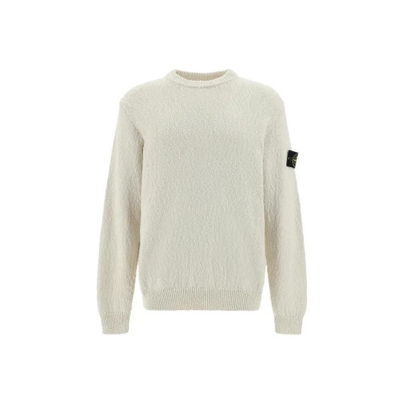 STONE ISLAND Compass-Badge Textured Crewneck Jumper-0