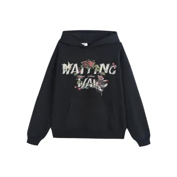 WAITINGWAVE Sweatshirt Unisex Black