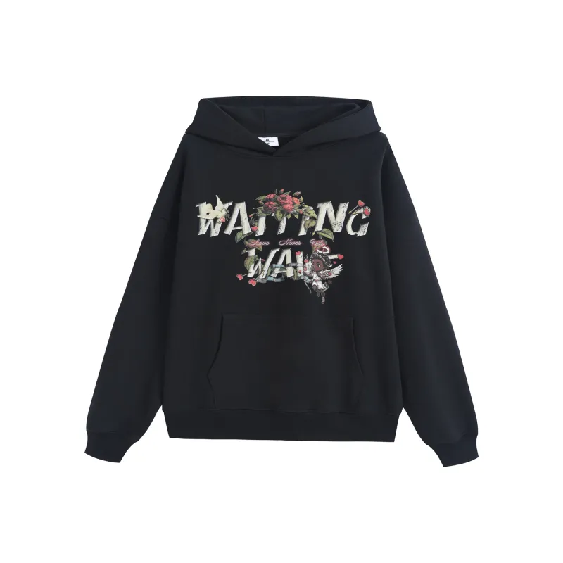WAITINGWAVE Sweatshirt Unisex Black-0