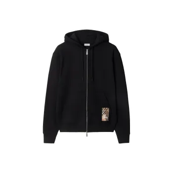Burberry Check Label Zip Hoodie
