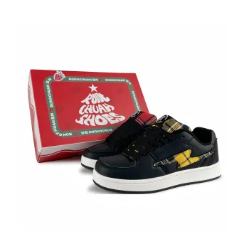 Rongchuan Waterproof Abrasion Resistant Lightweight Low Top Skateboard Shoes Unisex Red Yellow Mismatched