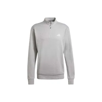 Adidas GAME AND GO SMALL LOGO SWEATSHIRT Men's Medium Heather Gray/Black