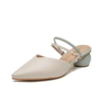 Than Than Me Closed Toe Slippers Women's Apricot Blue