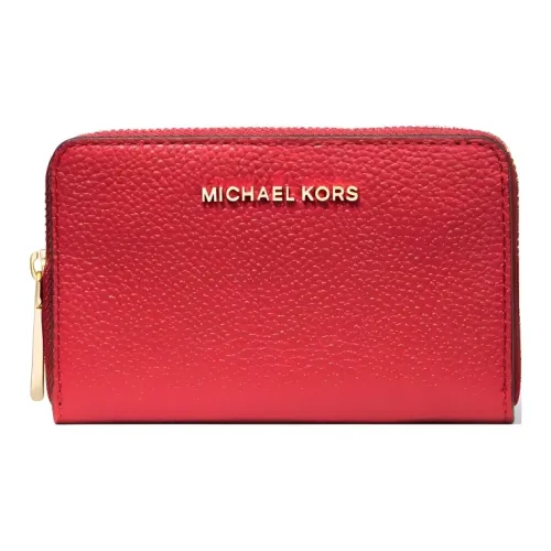 MICHAEL KORS Money Pieces Cow Leather Wallet Trumpets Women's Red