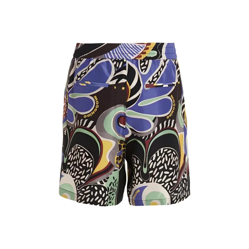 MOSCHINO Graphic Printed High Waist Shorts-1