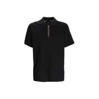 HUGO BOSS Half Zip Short Sleeved Polo Shirt