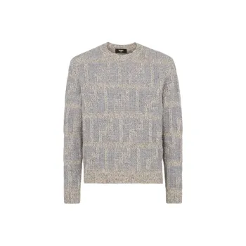 FENDI Monogrammed Crewneck Knitted Jumper