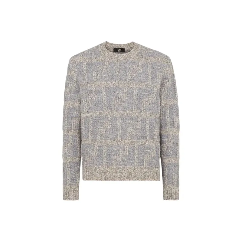 FENDI Monogrammed Crewneck Knitted Jumper-0