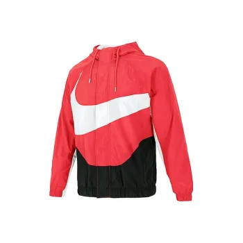 Nike Sportswear Swoosh Men's Logo Woven Hooded Jacket Red