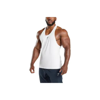 GYMSHARK Tank Tops Men White