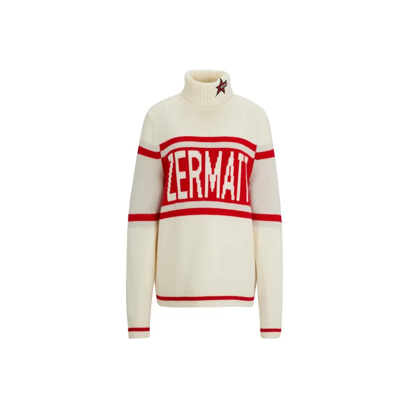 HUGO BOSS x PERFECT MOMENT Collaboration Virgin-Wool Sweater With 'Zermatt' Intarsia Sweater Unisex White-0