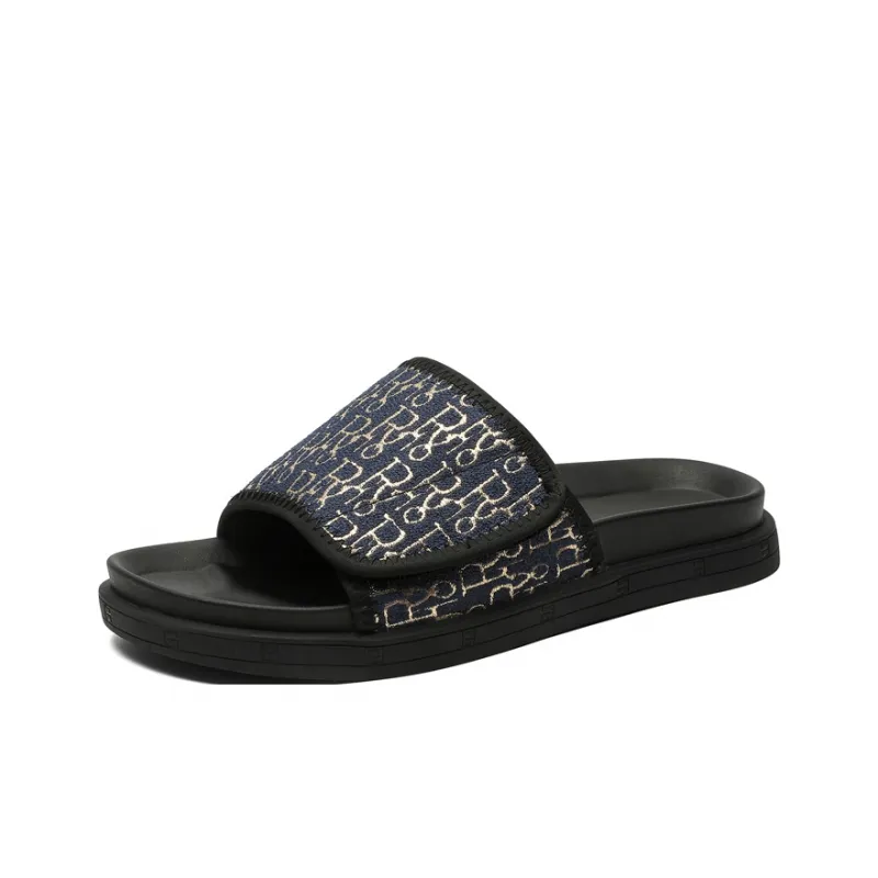 Ignition Rubber Sole Slip Resistant Abrasion Resistant Quick Dry Slide Slippers Men's Blue-1