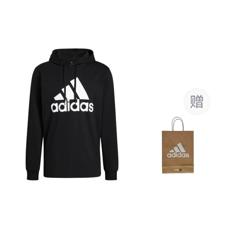 Adidas Sweatshirt Men's Black Shopping Bag Included-0