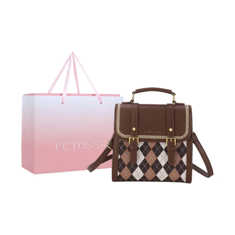 FCTOSSR PU Backpack Regular Women's Ecru/Black/Pink/Coffee-8