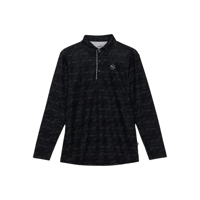 PUMA AOPGolf Polo Shirt Men's Black-0