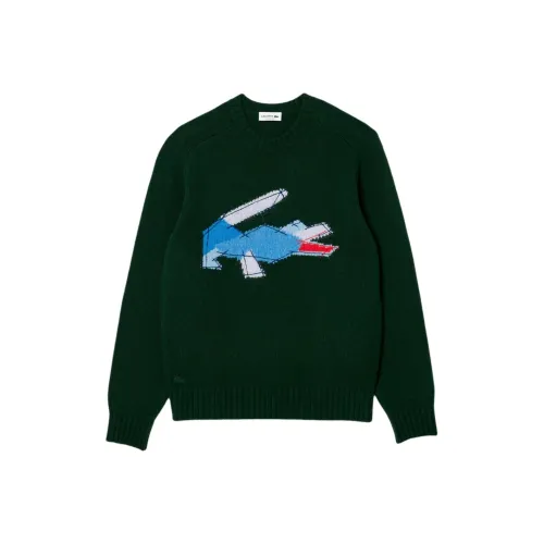 LACOSTE Crocodile pattern Wool Sweater