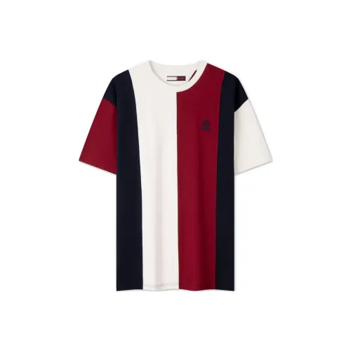 Tommy Hilfiger T Shirt Men's Red White Black Multicolor