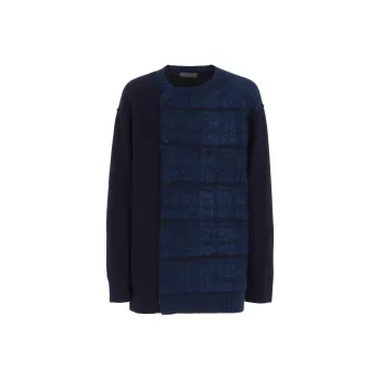 Yohji Yamamoto POUR HOMME FW24 Sweater Men's Marine Blue