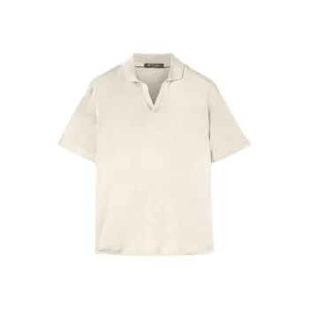 Loro Piana FW24 Polo Shirt Men's Nougat Color