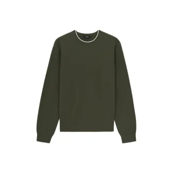 THEORY Sweater Men's Army Green/White