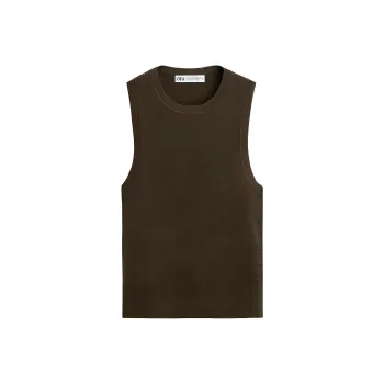 ZARA Tank Tops Men Khaki