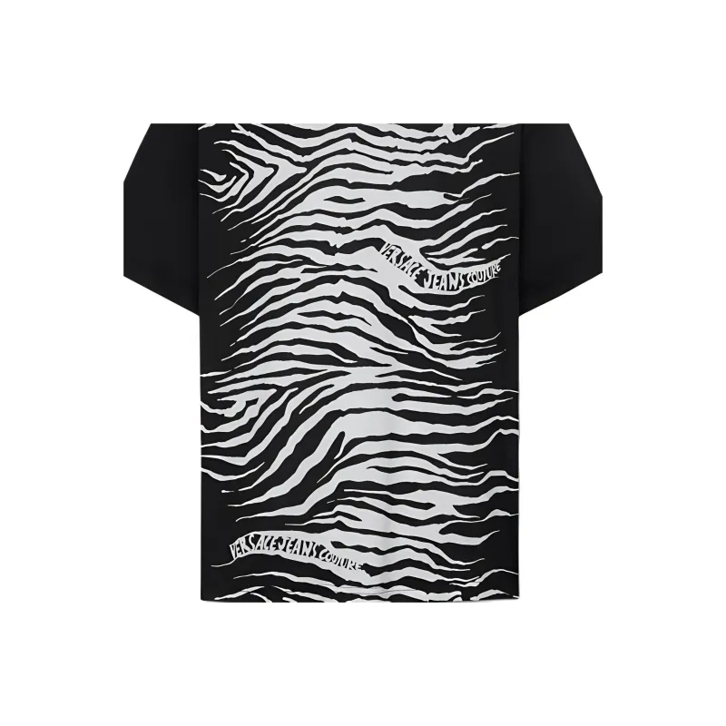 VERSACE T-Shirt Men's Black White-4