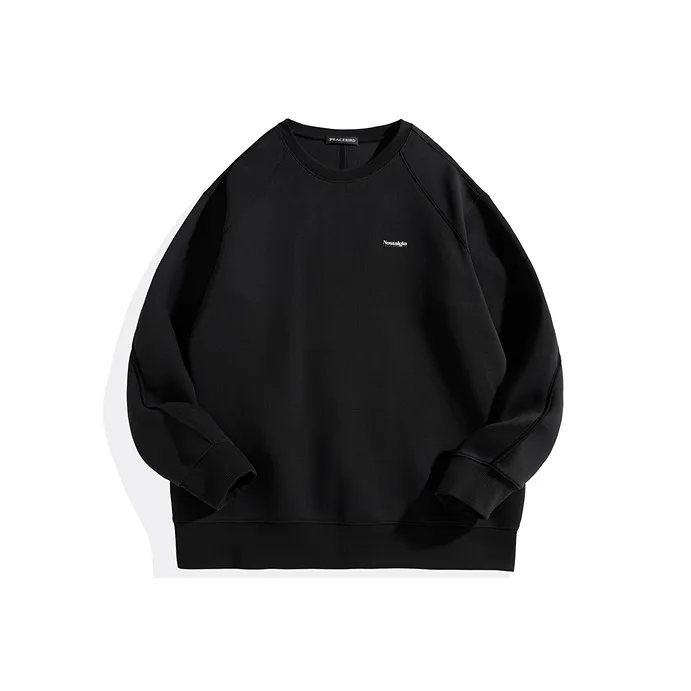 PEACEBIRD MEN Vintage Crew Neck Striped Letter Sweatshirt Men's-0