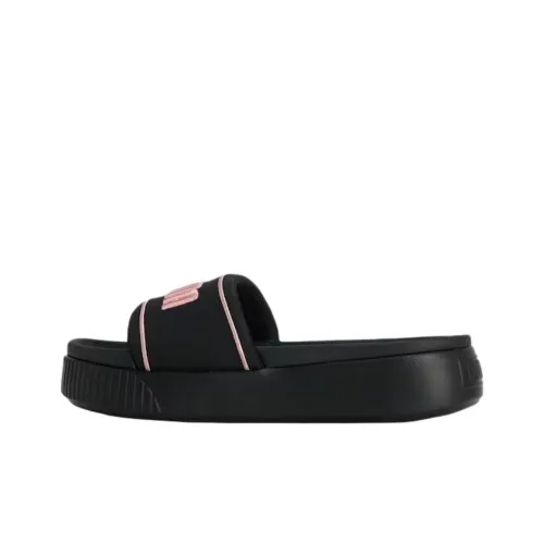 PUMA Platform Slide EVA Slip Resistant Abrasion Resistant Slide Slippers Women's Black