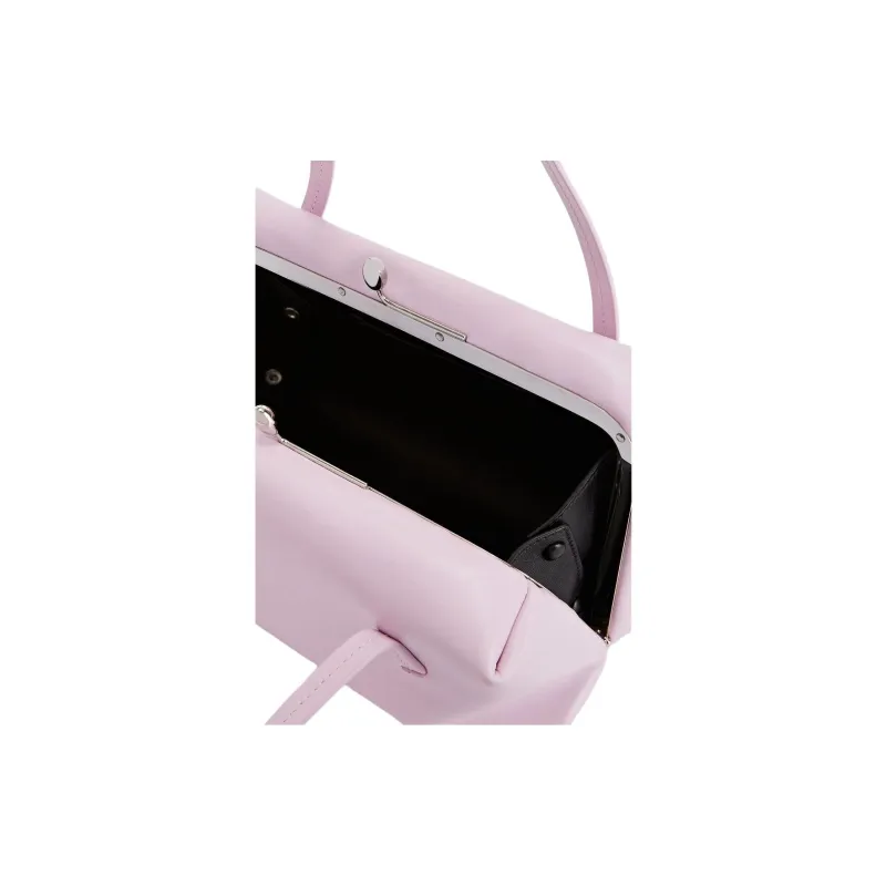 JIL SANDER Goji Calfskin Shoulder Bag Small Size Women's Pink Purple-3