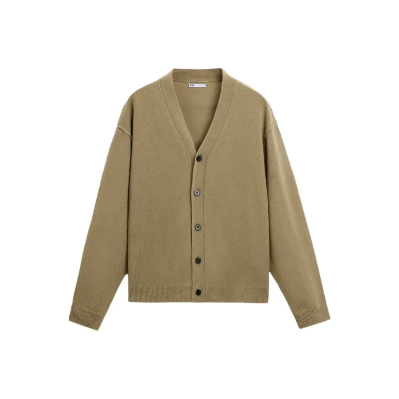 ZARA Sweaters Men Olive Green-0