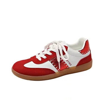 Medd German Army Trainers Abrasion Resistant Lightweight Slip Resistant Low Top Skateboard Shoes Unisex