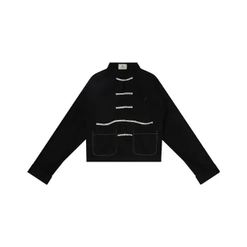 Cheng Jin Yi Bureau Loose Fit Jacket Unisex Black