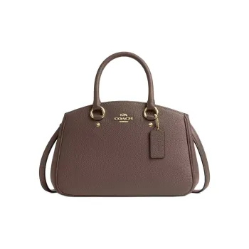 COACH Leather One Shoulder Handbag Trumpets Women's Brown