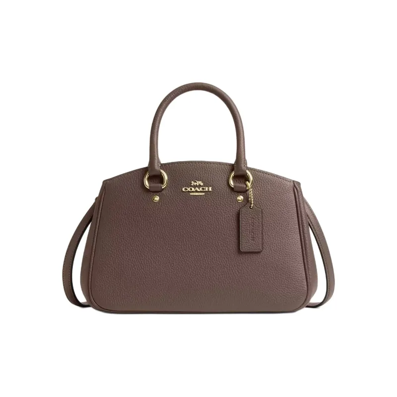 COACH Leather One Shoulder Handbag Trumpets Women's Brown-0